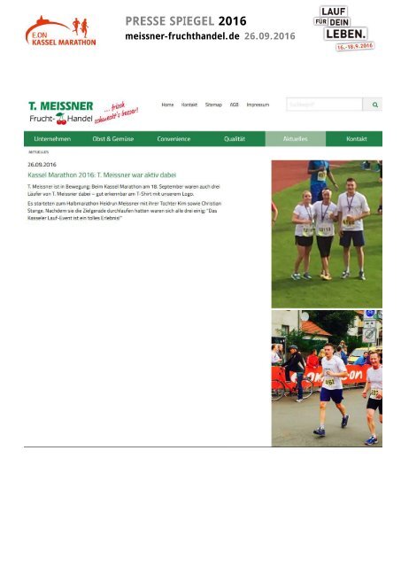 Pressespiegel E.ON Kassel Marathon 2016