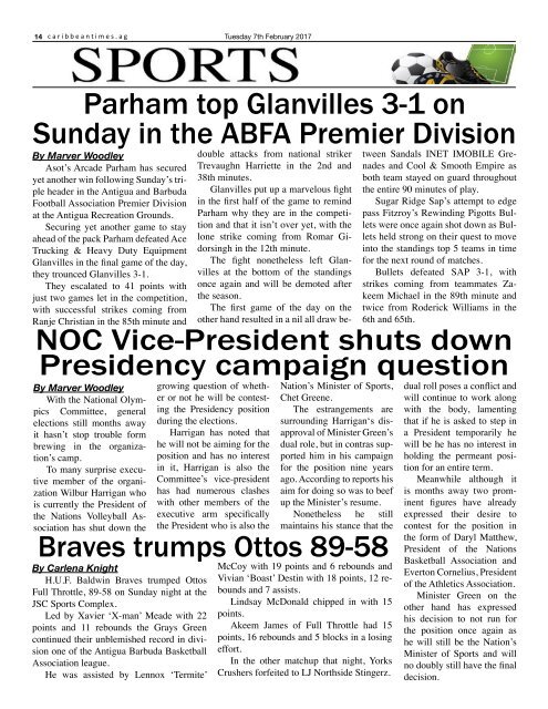 Caribbean Times 92nd Issue - Tuesday 7th February 2017