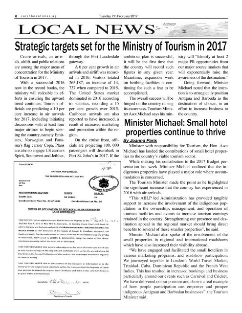 Caribbean Times 92nd Issue - Tuesday 7th February 2017