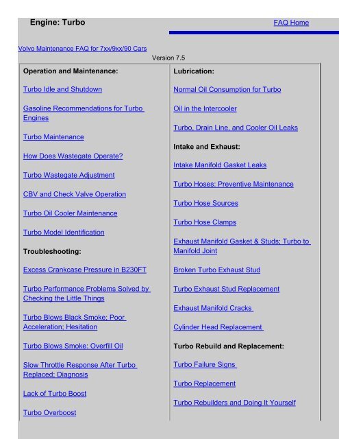 Volvo Maintenance Hints for 7xx/9xx - Bill Garland's Nuclear ...