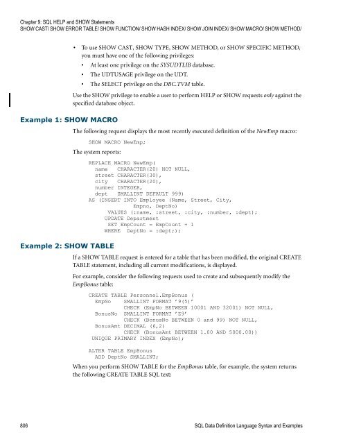 Chapter 9: SQL