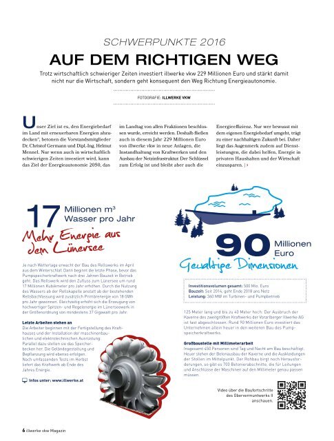 Illwerke VKW Magazin Ausgabe 37