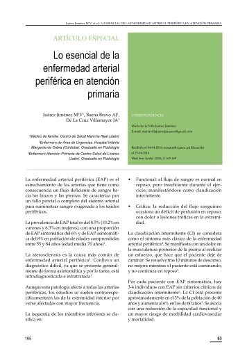 Lo esencial de la enfermedad arterial periférica en atención primaria