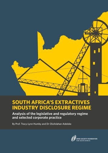 SOUTH AFRICA’S EXTRACTIVES INDUSTRY DISCLOSURE REGIME