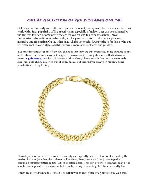gold chains online