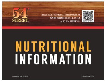 NUTRITIONAL INFORMATION