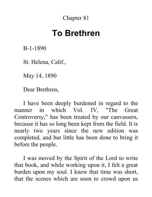 The Ellen G. White 1888 Materials: Volume 2 - Ellen G. White