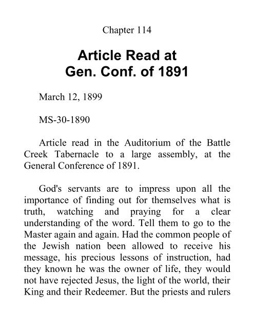 The Ellen G. White 1888 Materials: Volume 2 - Ellen G. White