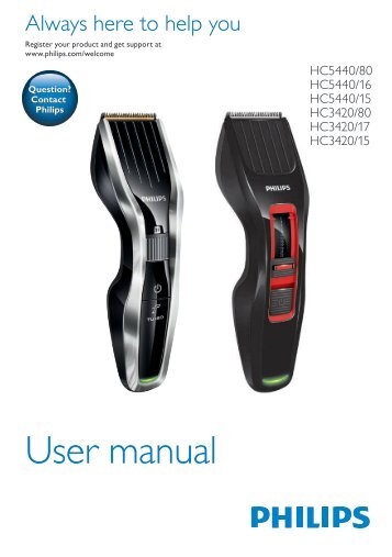 Philips Hairclipper series 5000 Tondeuse Ã  cheveux - Mode dâemploi - FAS