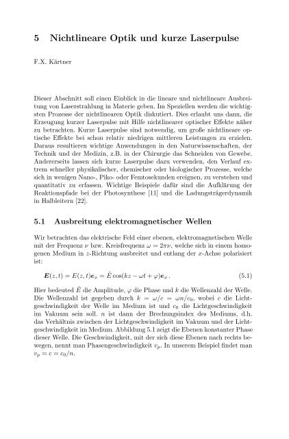 Medizinische Physik 3: Medizinische Laserphysik [2004]