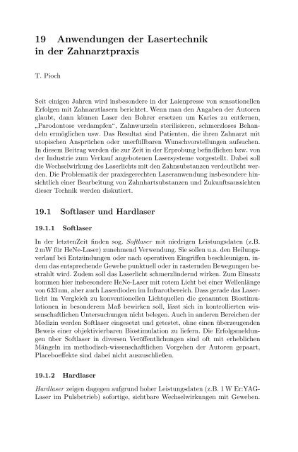 Medizinische Physik 3: Medizinische Laserphysik [2004]