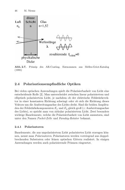 Medizinische Physik 3: Medizinische Laserphysik [2004]