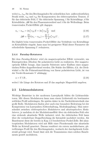 Medizinische Physik 3: Medizinische Laserphysik [2004]