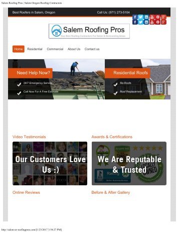 Salem Oregon Roofing Pros Contractors