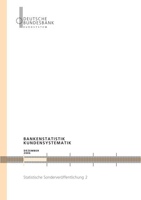 BANKENSTATISTIK KUNDENSYSTEMATIK - Hochschule ...