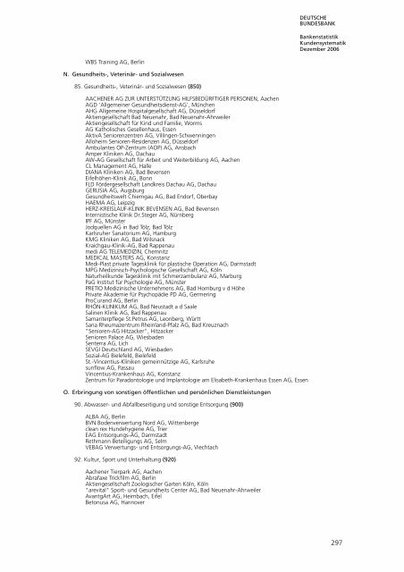 BANKENSTATISTIK KUNDENSYSTEMATIK - Hochschule ...