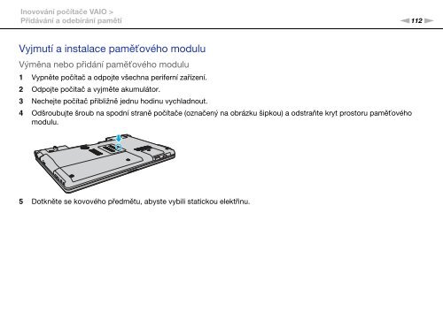 Sony VGN-AW4ZRF - VGN-AW4ZRF Istruzioni per l'uso Ceco