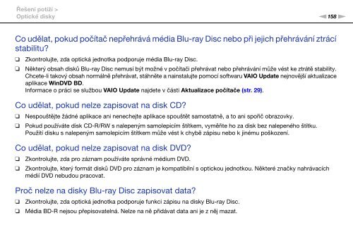 Sony VGN-AW4ZRF - VGN-AW4ZRF Istruzioni per l'uso Ceco