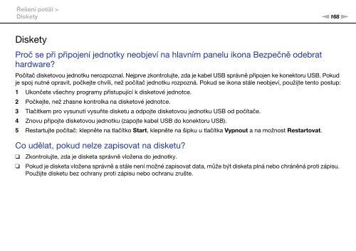 Sony VGN-AW4ZRF - VGN-AW4ZRF Istruzioni per l'uso Ceco