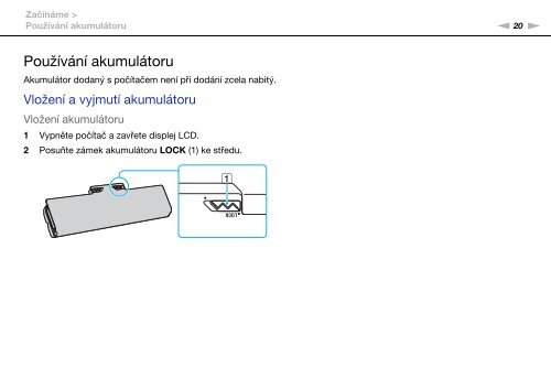 Sony VGN-AW4ZRF - VGN-AW4ZRF Istruzioni per l'uso Ceco