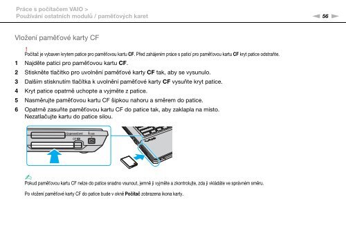 Sony VGN-AW4ZRF - VGN-AW4ZRF Istruzioni per l'uso Ceco