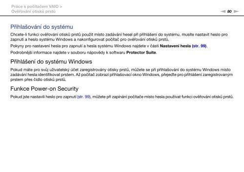 Sony VGN-AW4ZRF - VGN-AW4ZRF Istruzioni per l'uso Ceco