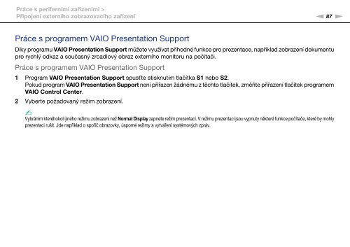 Sony VGN-AW4ZRF - VGN-AW4ZRF Istruzioni per l'uso Ceco