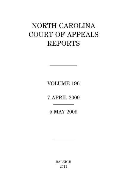 196 Front, page 1-28 @ Normalize - North Carolina Court System