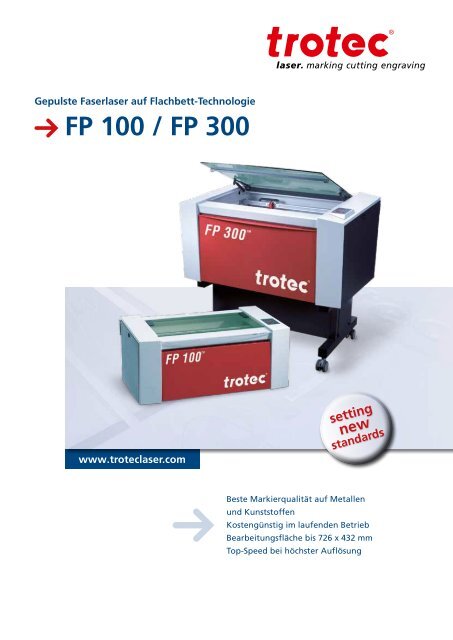 FP 100 / FP 300 - Trotec Laser Inc