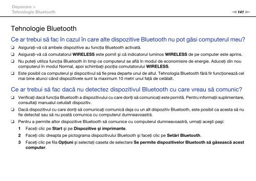 Sony VPCEB2E4E - VPCEB2E4E Istruzioni per l'uso Rumeno