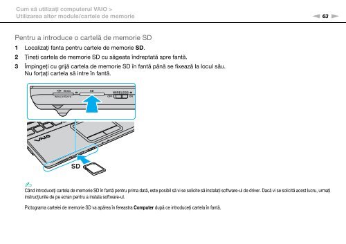 Sony VPCEB2E4E - VPCEB2E4E Istruzioni per l'uso Rumeno