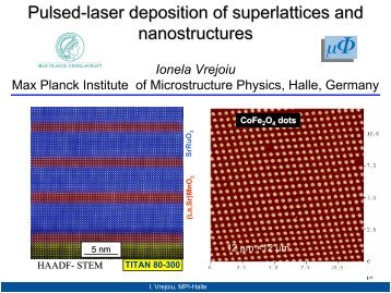 Pulsed laser deposition of superlattices and nanostructures