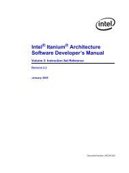 Intel Itanium Architecture  Software Developer's Manual