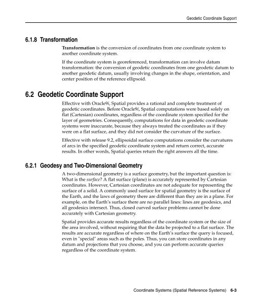 Oracle Spatial User's Guide and Reference - InfoLab