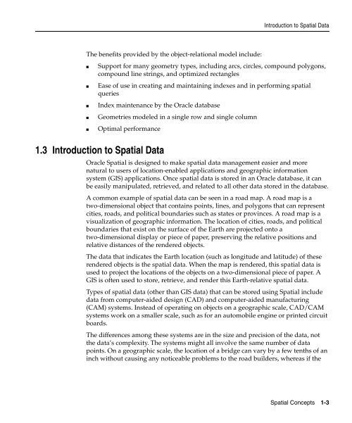 Oracle Spatial User's Guide and Reference - InfoLab