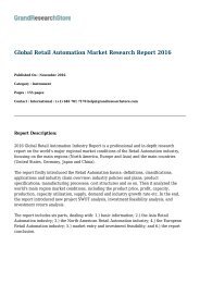 Global Retail Automation Market Research Report 2016