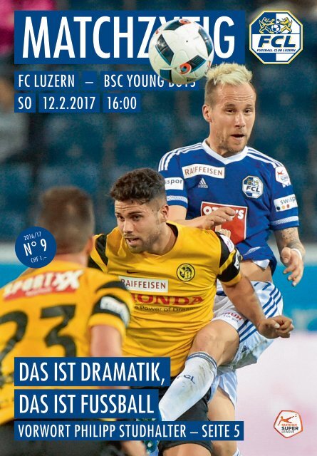 FC LUZERN MATCHZYTIG N°9 16/17 (RSL 20)