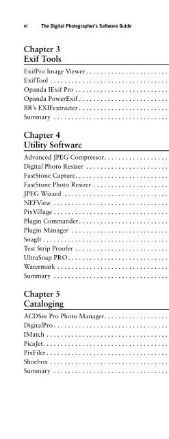 Digital Photographer's Software Guide - Bertemes - Net