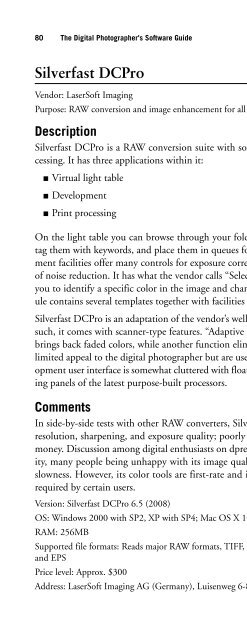 Digital Photographer's Software Guide - Bertemes - Net