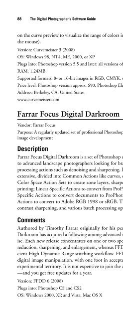 Digital Photographer's Software Guide - Bertemes - Net