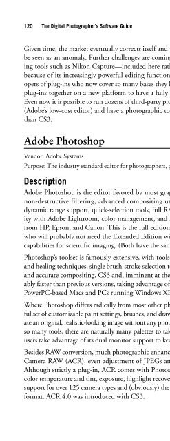 Digital Photographer's Software Guide - Bertemes - Net