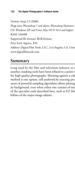 Digital Photographer's Software Guide - Bertemes - Net