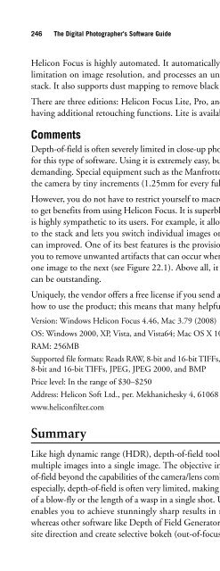 Digital Photographer's Software Guide - Bertemes - Net