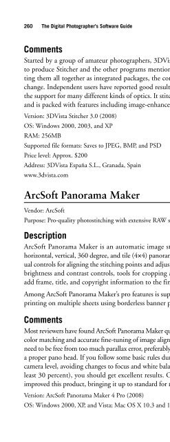 Digital Photographer's Software Guide - Bertemes - Net