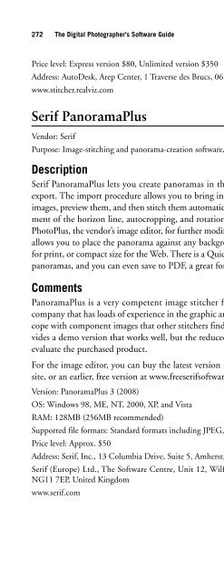 Digital Photographer's Software Guide - Bertemes - Net