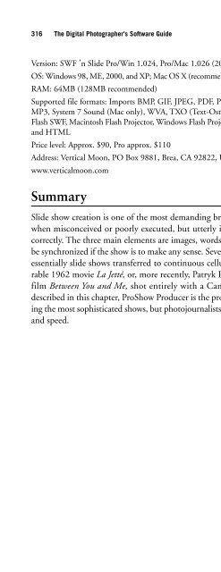 Digital Photographer's Software Guide - Bertemes - Net