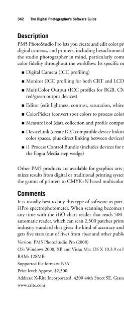 Digital Photographer's Software Guide - Bertemes - Net