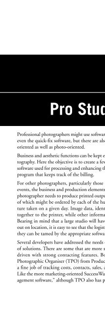 Digital Photographer's Software Guide - Bertemes - Net