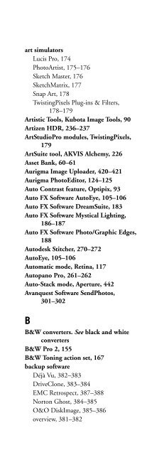 Digital Photographer's Software Guide - Bertemes - Net