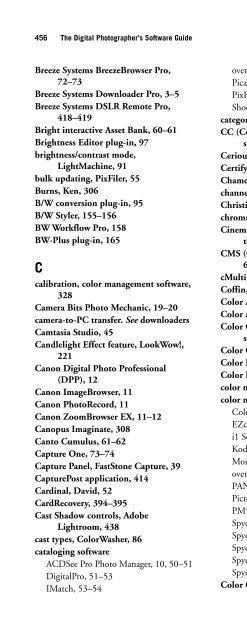 Digital Photographer's Software Guide - Bertemes - Net